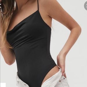 Urban Outfitters Black Cowl Neck Bodysuit